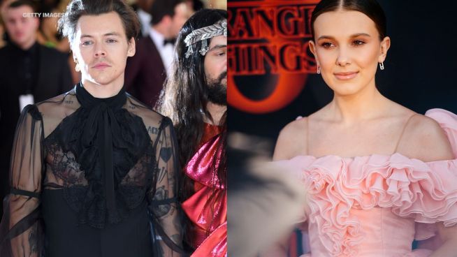 Harry Styles & Millie Bobby Browns haben Spaß auf Konzert